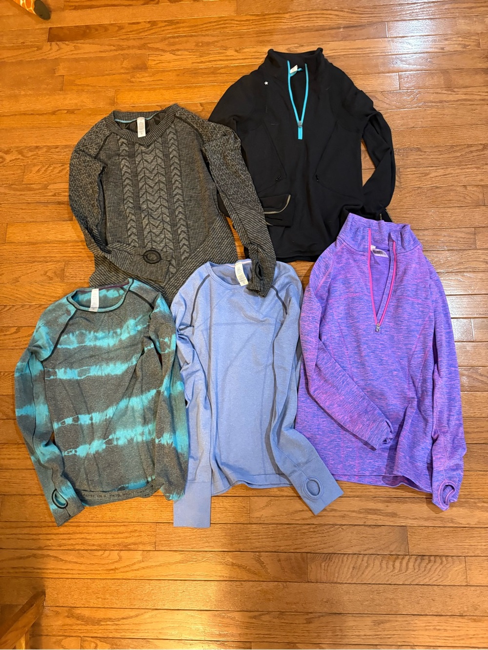 Kid lululemon ivivva Quarter-Zip Performance and long sleeve lot